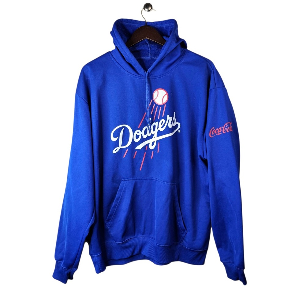 LA Dodgers Coca-Cola Blue Pullover Hoodie Sweatshirt Men's XL - Picture 2 of 5